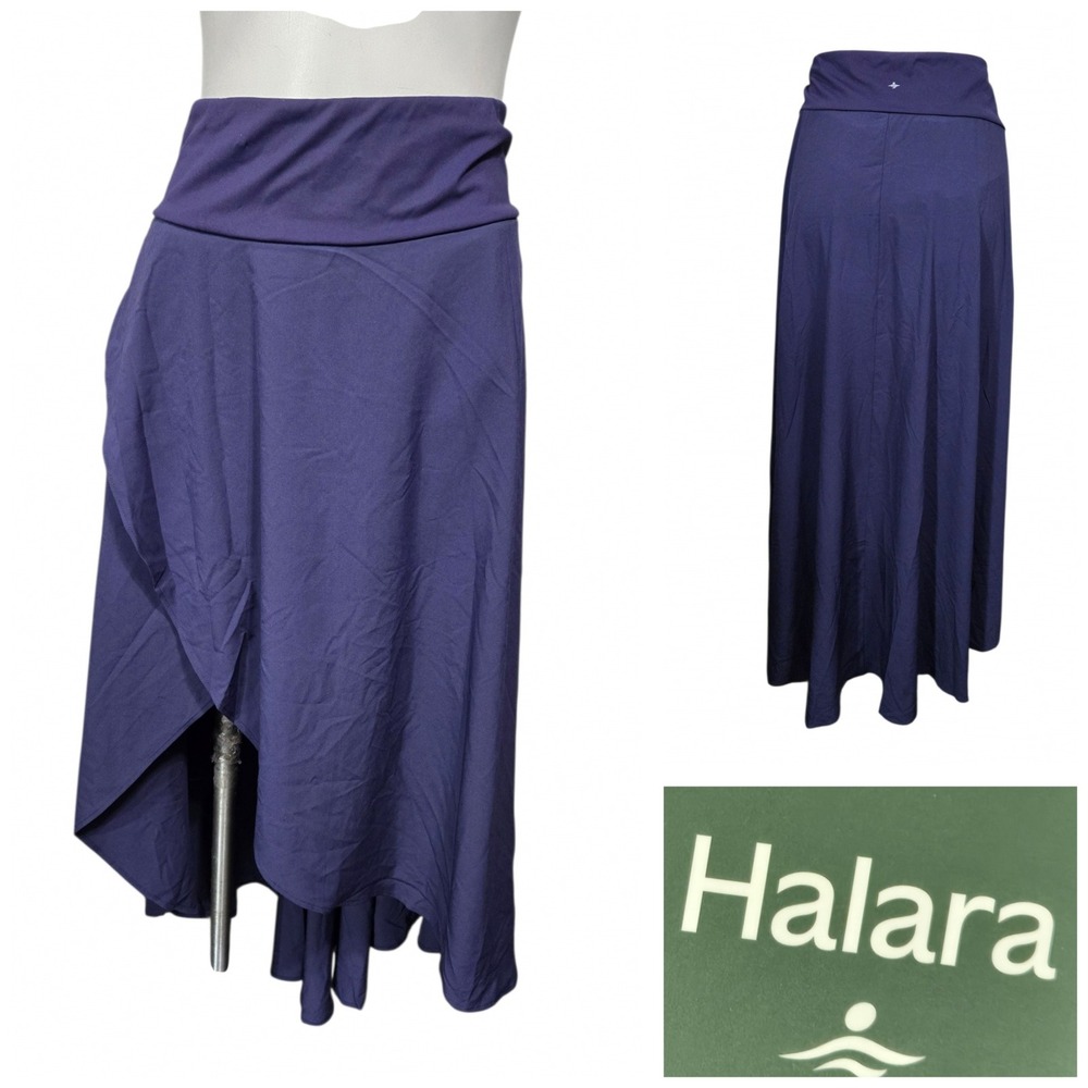 Halara Breezeful High Waisted High Low Maxi Skort Purple Built-in Shorts NWT